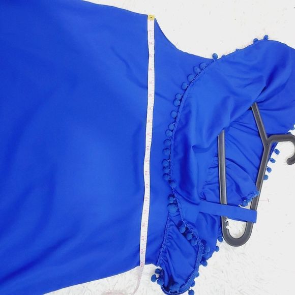 Mommy & me matching holiday blue pom pom dresse 4t & large - Picture 10 of 16